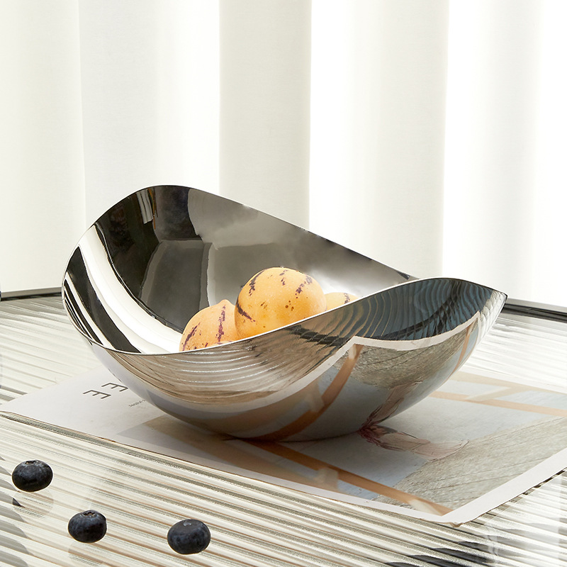Travertine Tray Oval - Luxury Stainless Steel Fruit Plates Nordic