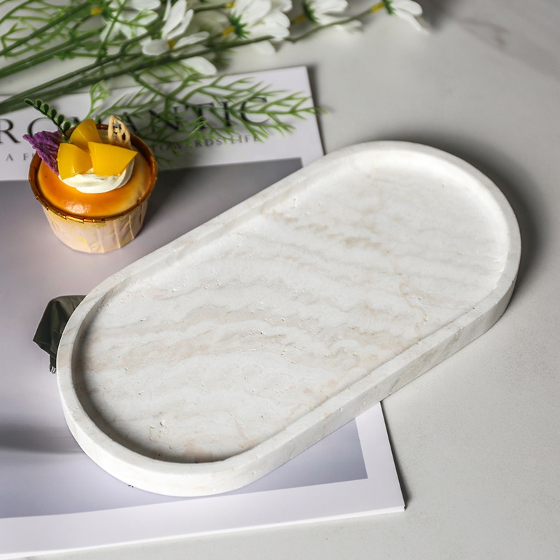 Factory Drop Shipping Nordic W - Travertine Tray Oval review and price