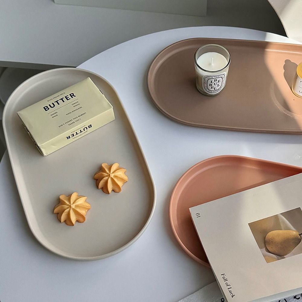 1Pcs Durable Stackable Fruit P - Travertine Tray Oval review and price