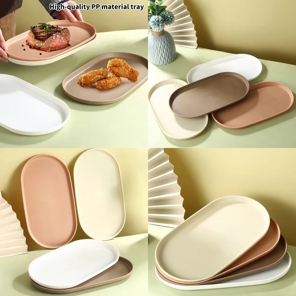 1Pcs Durable Stackable Fruit P - Travertine Tray Oval review and price