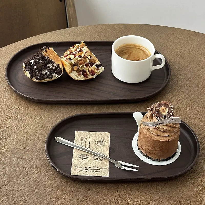 Walnut Wood Grain Oval Tray Mu - Travertine Tray Oval review and price