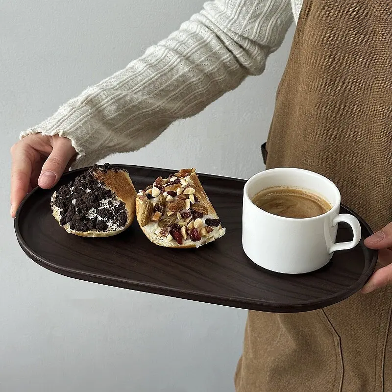 Walnut Wood Grain Oval Tray Mu - Travertine Tray Oval review and price