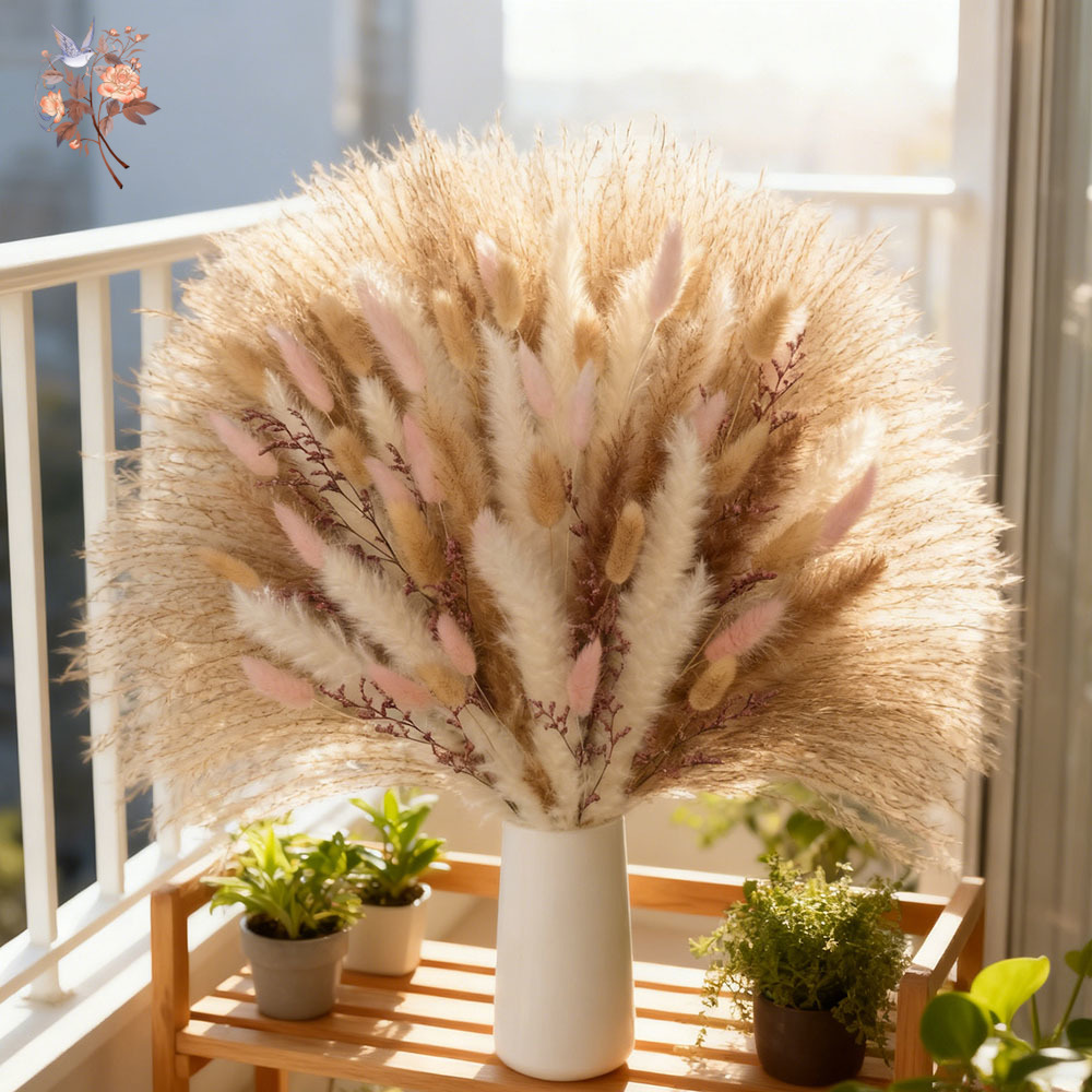 Fluffy Pampas Rabbit Tails Gra - Dried Pampas Bundle review and price