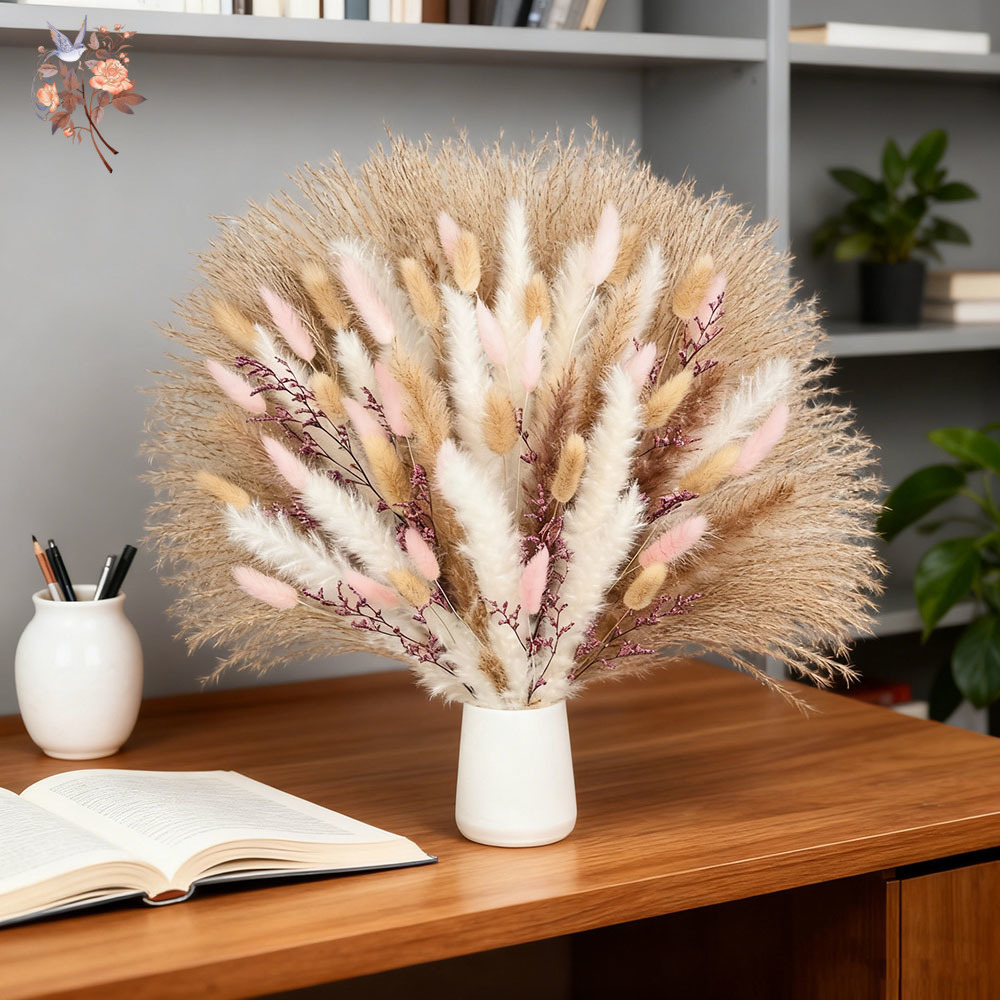 Fluffy Pampas Rabbit Tails Gra - Dried Pampas Bundle review and price