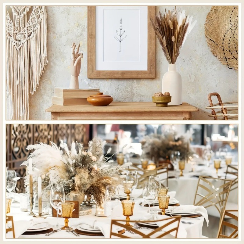 110Pcs Boho Neutral‑tone Mixed - Dried Pampas Bundle review and price