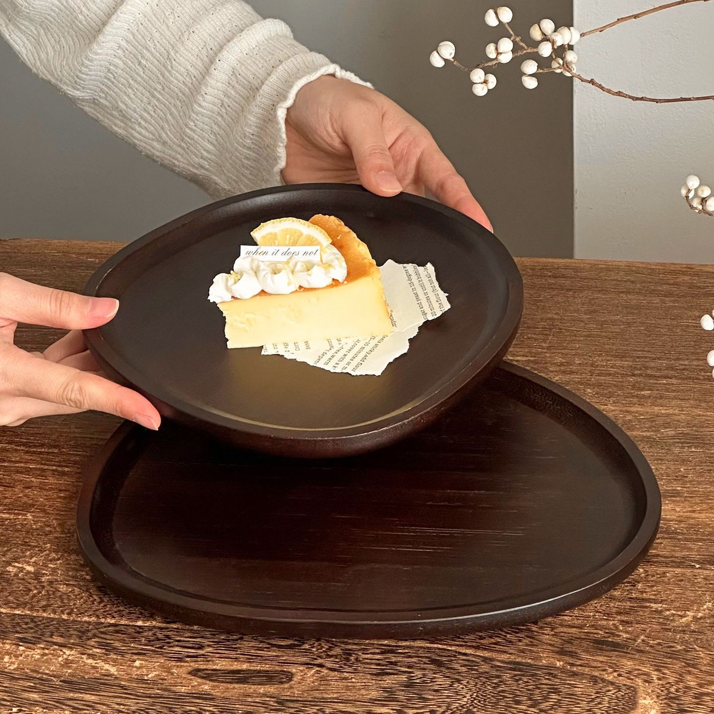 Wood Coffee Tray Oval Dessert  - Travertine Tray Oval review and price